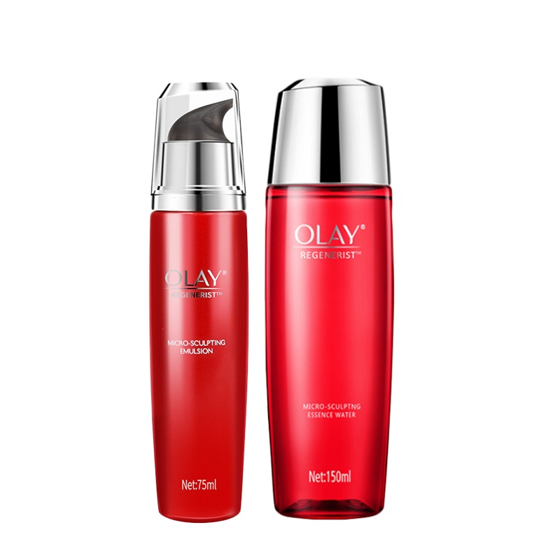 OLAY玉兰油大红瓶水乳套装 新生塑颜(精华水150ml+乳液100ml)女补水保湿紧致淡化细纹滋润肌肤化妆品护肤品