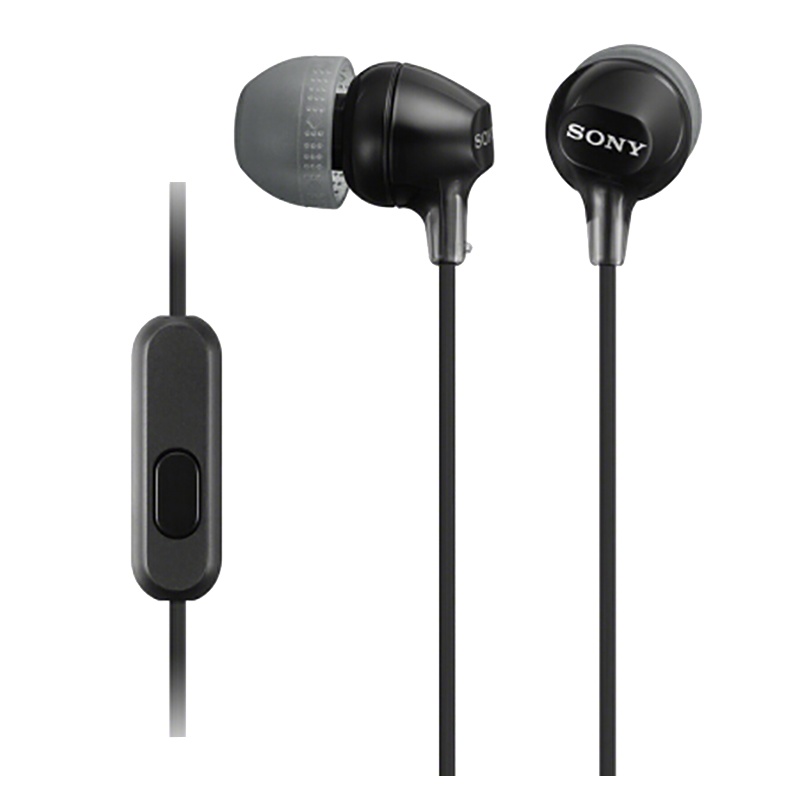 索尼(SONY)MDR-EX15AP 入耳式线控通话中低音有线耳机 黑色