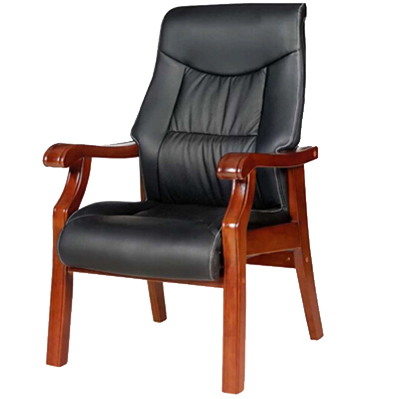 瑞丰杰 办公椅会议椅班椅桌前椅西皮Y07胡桃色红棕色