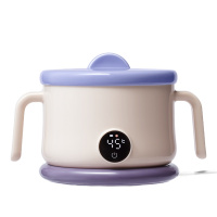 babycare宝宝恒温电子保温辅食碗婴儿吸盘碗非注水保温碗儿童餐具防摔防烫静谧蓝