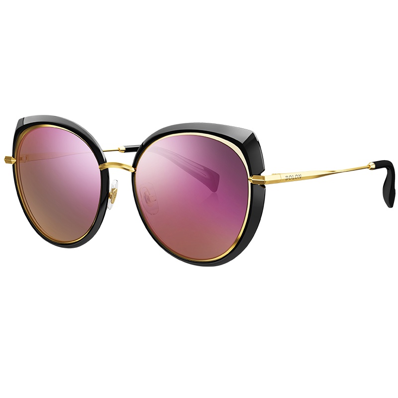 BOLON暴龙新款偏光猫眼金属太阳镜女潮流墨镜时尚眼镜BL6066