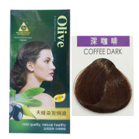 包邮 天峰橄榄染发焗油 章华彩色焗油膏霜剂温和护发 100ml*2 深咖啡