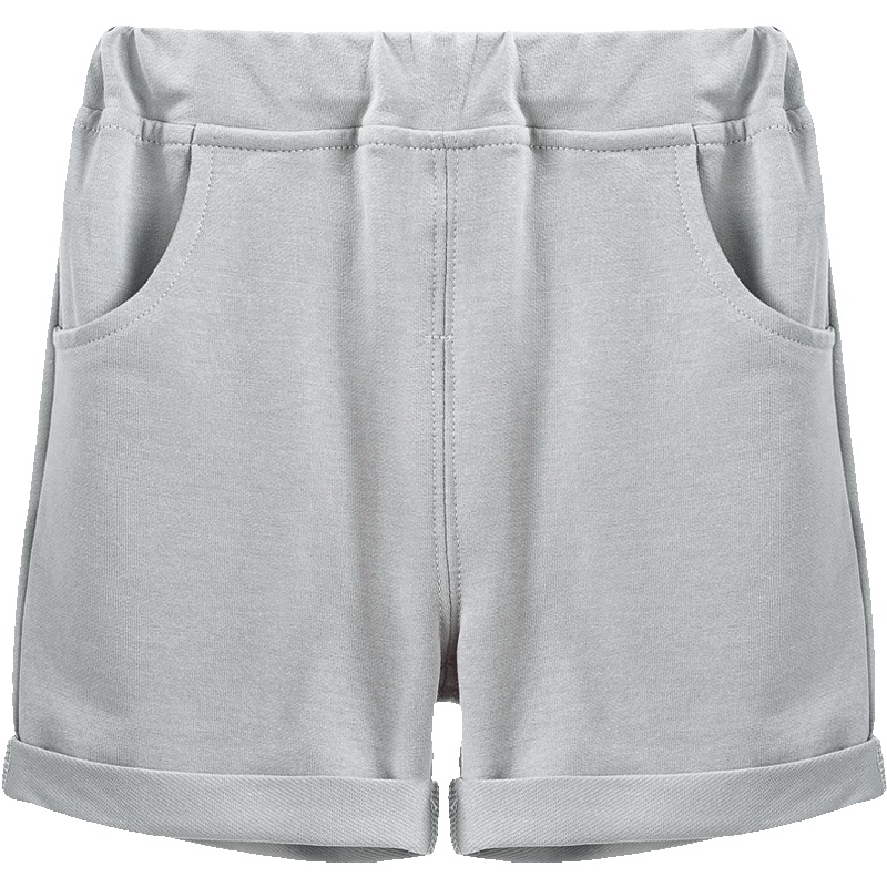 婴姿坊童装男童夏季休闲英伦风纯色松紧腰带修身短裤