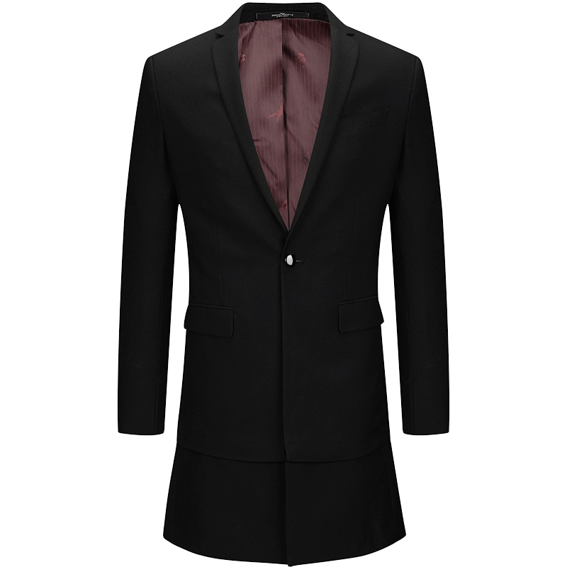 柒牌SEVEN男装休闲秋季单西中长款时尚韩版青年西服外套