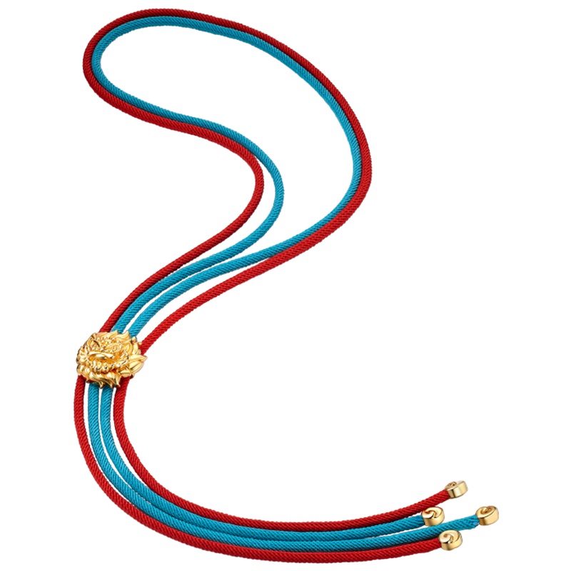 狮王阿醒 正版授权 Mover魔吻 狮王阿醒系列醒狮云纹撞色双绳波洛领结 领带服饰配饰