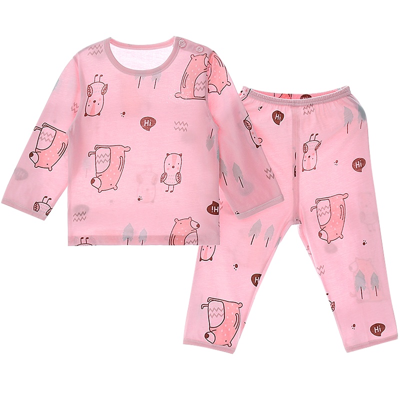 婴儿纯棉内衣套装宝宝分体睡衣薄款夏季儿童空调服秋衣春秋新疆棉