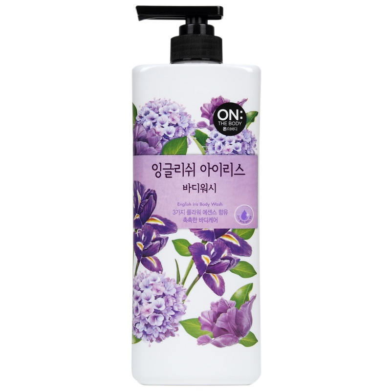 [白嫩肌肤]ON THE BODY 鸢尾花白嫩沐浴露 900ml 犹如沐浴花海 保湿补水 白嫩细滑 各种肤质 带泵 成人