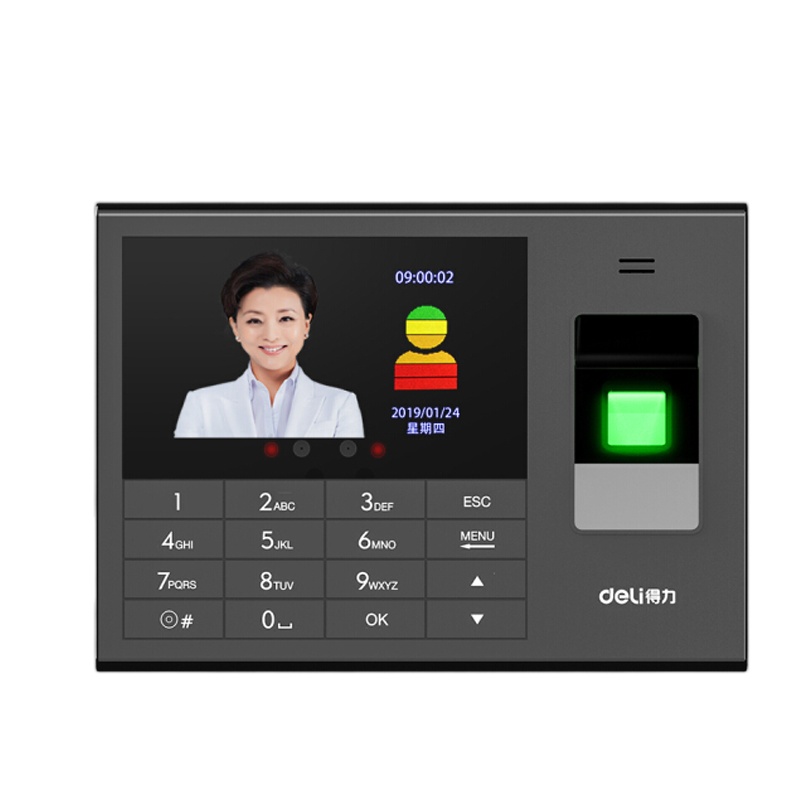 得力(deli) 33868 人脸指纹混合识别考勤机(不包 安装)