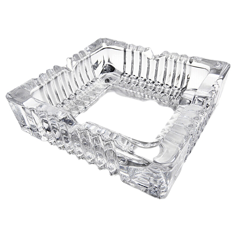 得力 9578玻璃烟灰缸 120*120mm