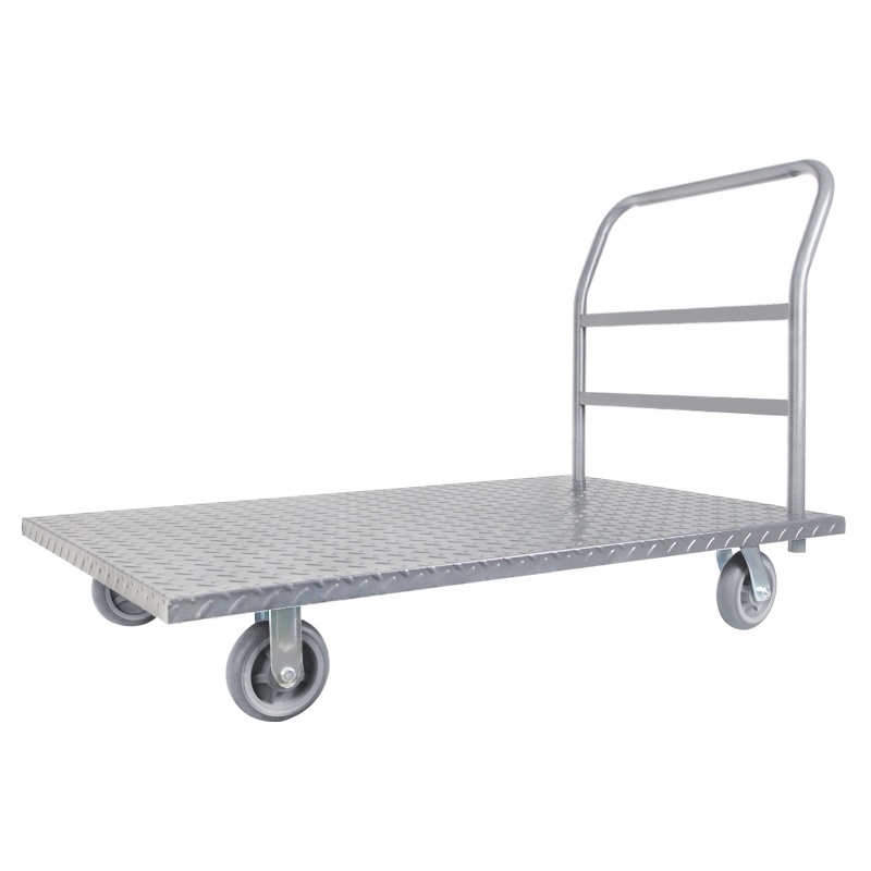 新越昌晖钢板车平板车小推车拉货车高承重手推车小拖车手拉车物流搬运车拖车80*125cm承重约1600斤 MND133