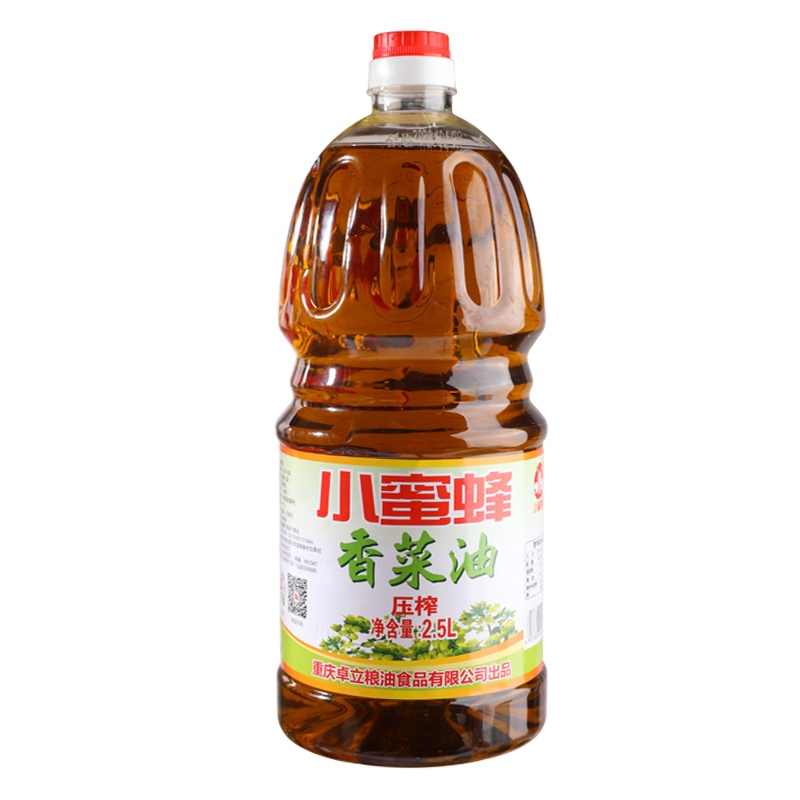 重庆小蜜蜂 纯正菜籽油 食用油健康非转基因 压榨醇香菜籽油 2.5L