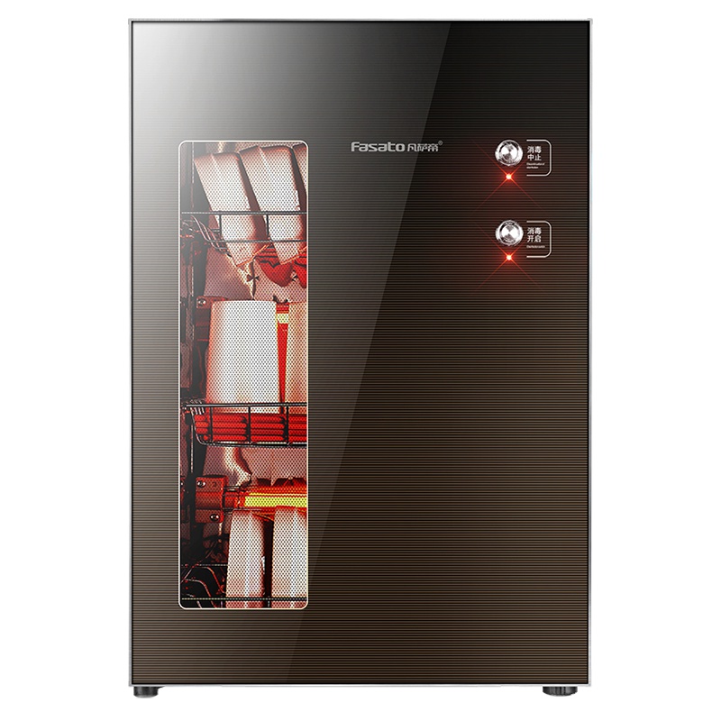 Fasato/凡萨帝迷你碗筷消毒柜家用小型台式立式茶杯碗柜式不锈钢柜60L