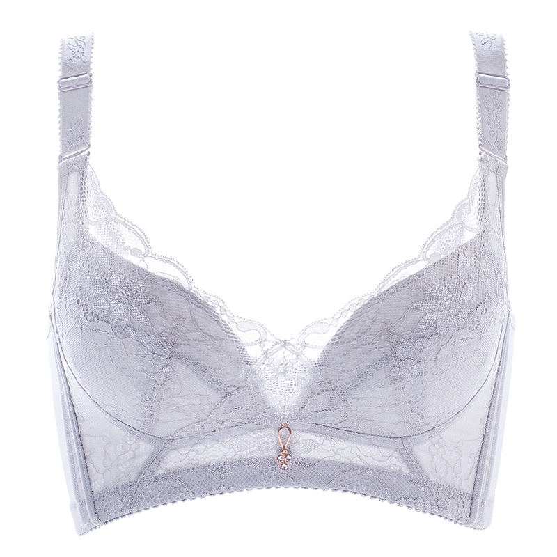 舒适果 文胸超薄款无钢圈无海绵胸罩薄模杯透气聚拢调整型内衣女套装夏季