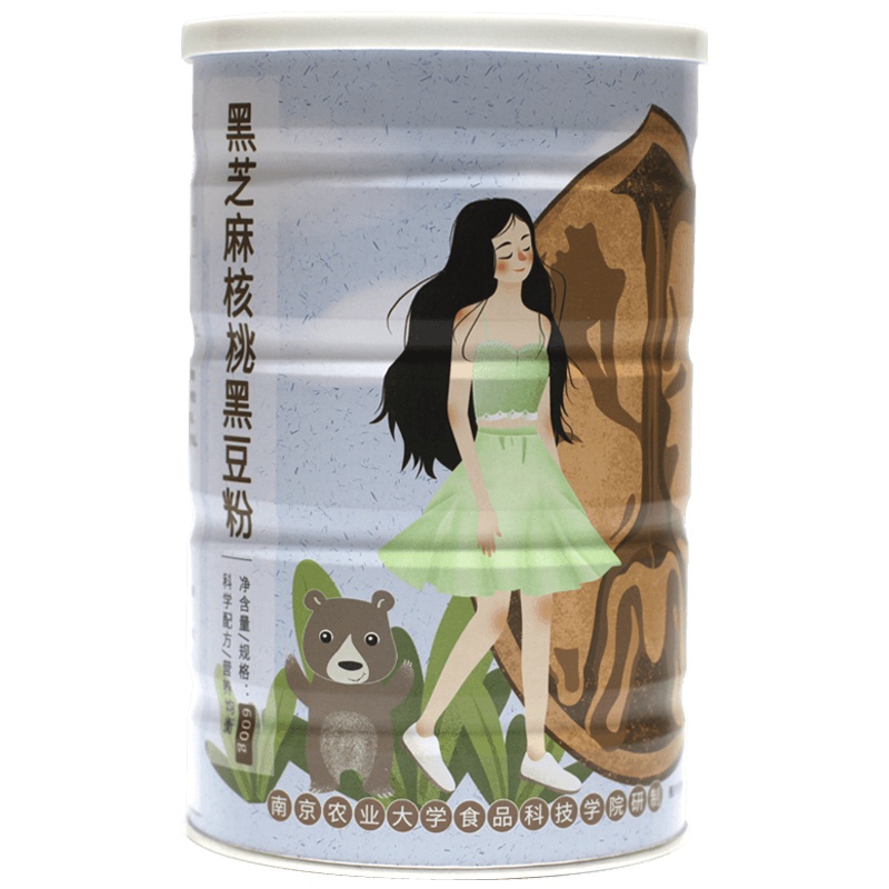 佐川黑芝麻核桃黑豆粥 五谷杂粮营养即食早代餐粥素食饱腹速冲粥罐装600g