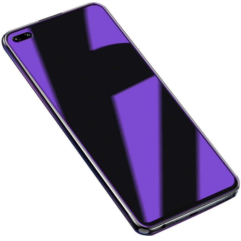 [送手机壳]轻万适用华为荣耀v30pro钢化膜全屏抗蓝光防摔贴膜huawei手机保护膜全玻璃