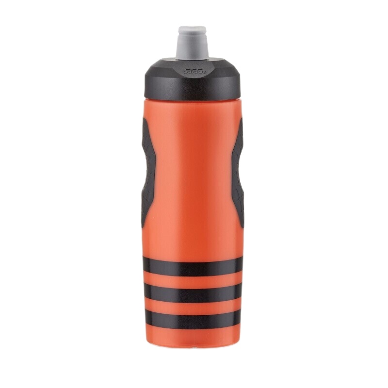 Adidas阿迪达斯运动水杯塑料饮水壶软硅胶挤压水瓶双刻度大容量600ml颜色随机ADBT-14001