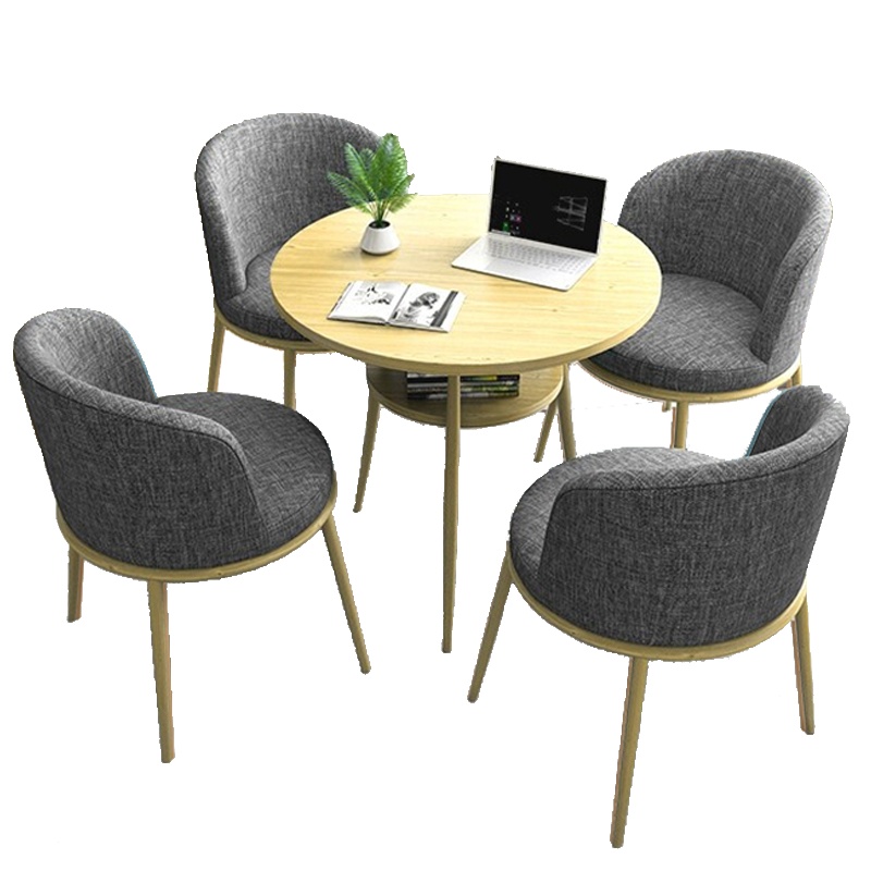 欧宝美洽谈桌椅组合休闲桌椅小圆桌店铺接待桌椅简约小餐桌阳台桌椅办公商务谈判桌椅