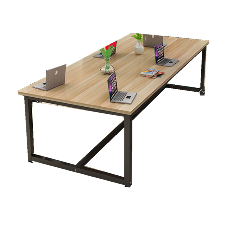 周鼎皖会议桌办公桌简约现代培训职员老板办公家具长桌电脑大桌子(方钢架120*120*74)