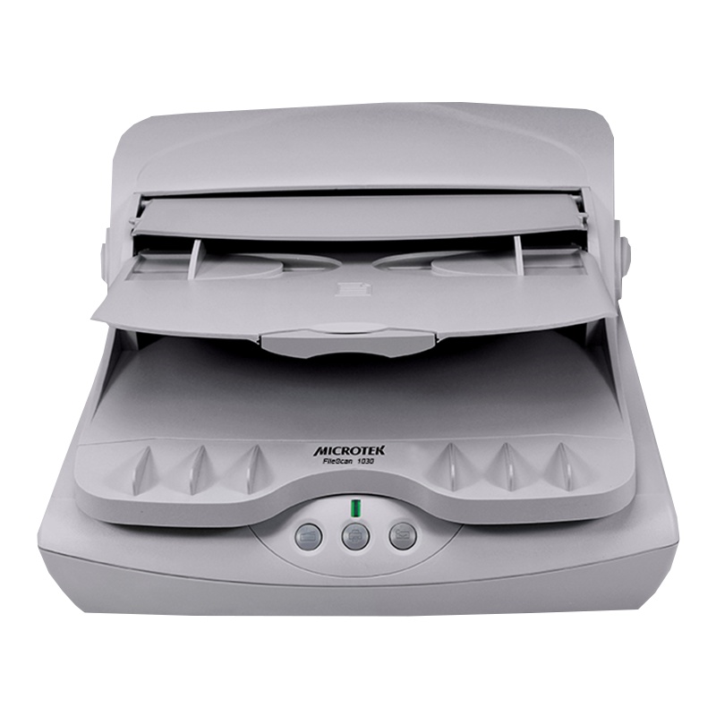 中晶(microtek)FileScan1030 A4自动馈纸+平板扫描仪 自动进纸双用 照片高清发票