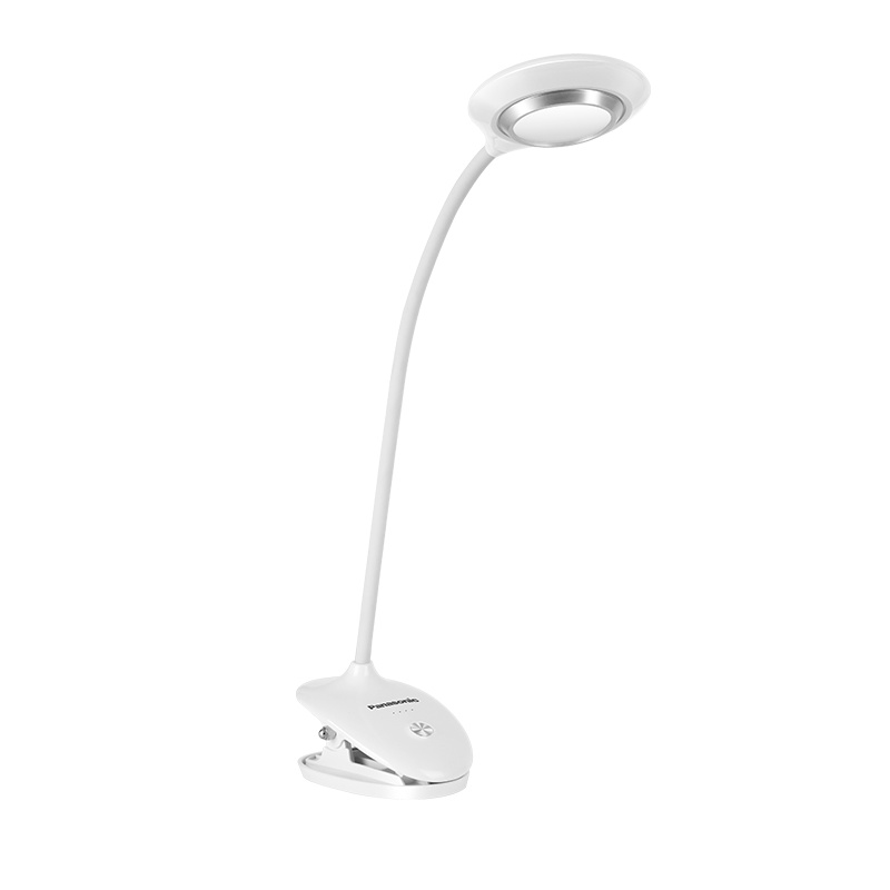 松下(Panasonic)led护眼充电夹子台灯大学生书桌宿舍学习小台风灯儿童阅读床头灯 夹子灯HHLT0232E