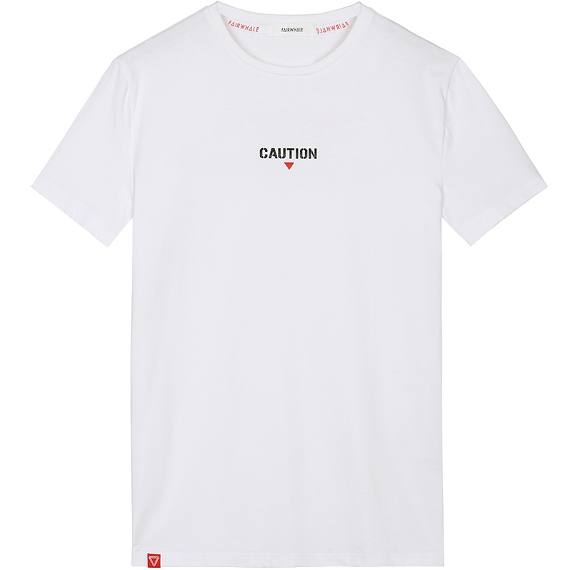 马克华菲夏装新款男士T恤印花字母圆领纯棉潮t