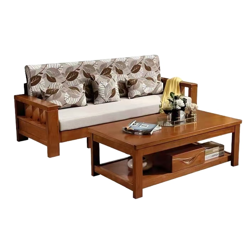 泰国进口橡木三人位+茶几 沙发2190*800mm 茶几1300*700mm*469mm 含 安 装