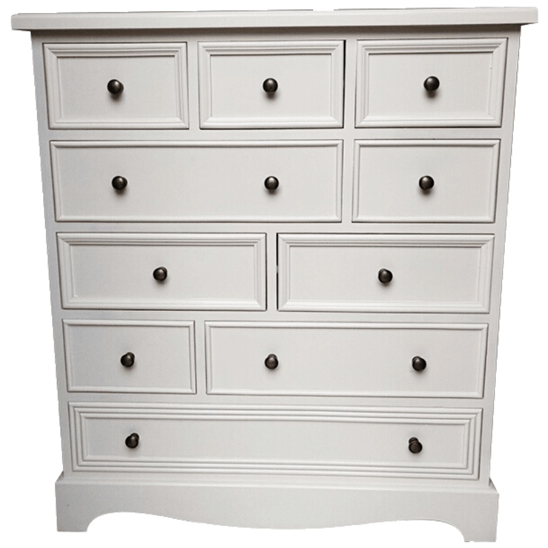 美式复古斗柜实木地中海抽屉式收纳柜储物客厅做旧彩色五斗橱卧室 轻烧五斗 整装安心抵