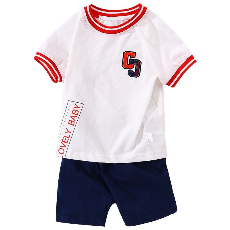 卡伴(Curbblan)儿童夏季T恤套装男童T恤短袖套装童装适合身高90~110cm儿童