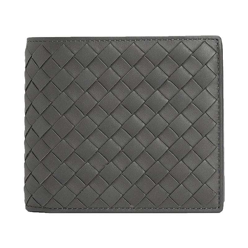 BOTTEGA VENETA 宝缇嘉 BV 男士牛皮编织折叠钱包钱夹