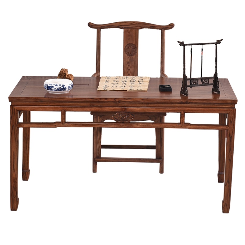 瑞丰杰-实木书法办公桌国学桌祥云桌1.5米款Z01