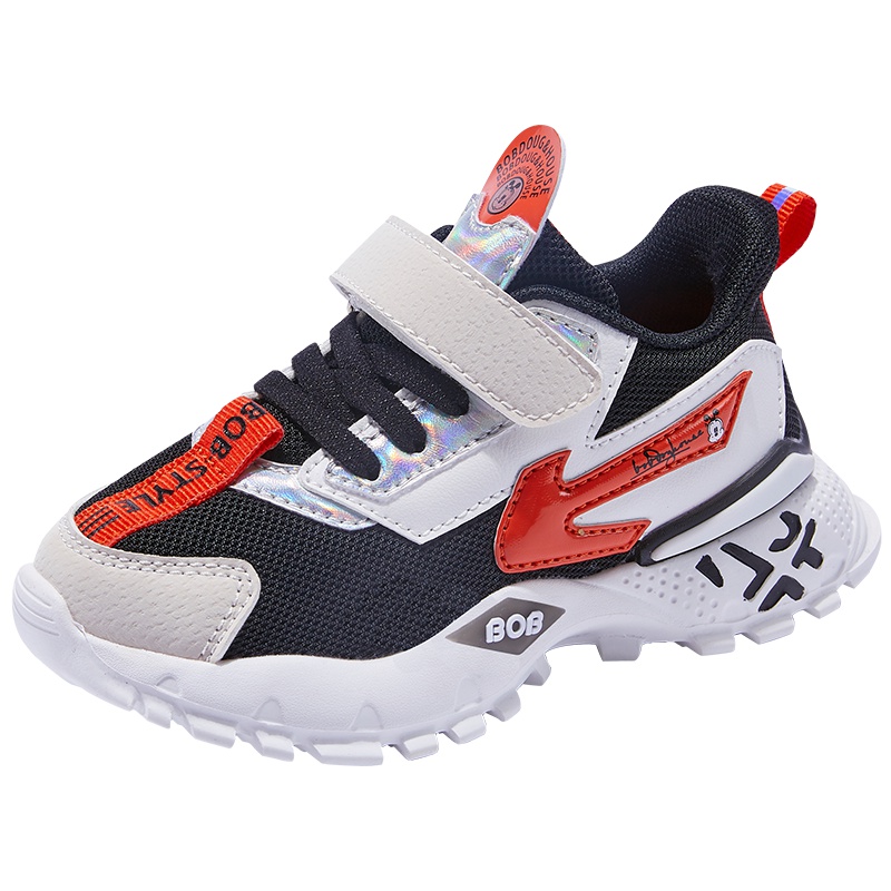 BOBDOG house 巴布豆童鞋2019秋季新款儿童运动鞋男童鞋子女童软底跑步鞋