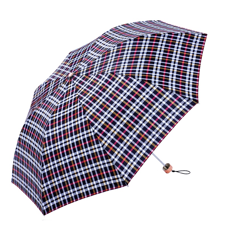 天堂 19339天格 折叠强拒水格子伞轻商务伞轻三折雨伞 (单位:把)