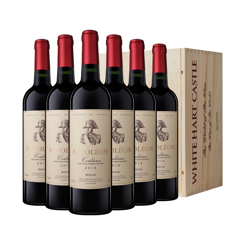 法国原瓶进口 拿破仑科比埃干红葡萄酒750ml*6六瓶整箱木箱装