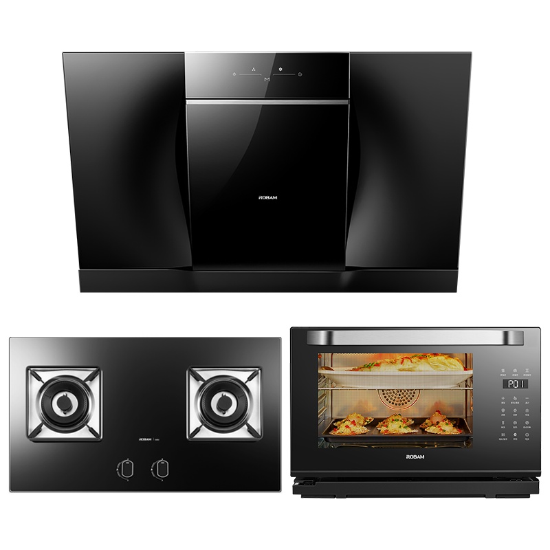 老板(ROBAM)侧吸式油烟机灶具套餐25N2+56B0+CT73X燃气灶液化气灶抽烟机煤气灶吸油烟机烟灶蒸烤一体机套餐