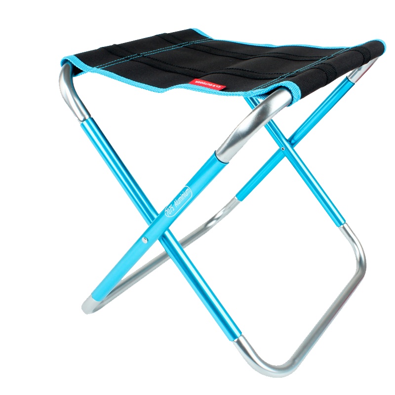 战兵卫 新款折叠凳子 大号7075铝合金户外便携烧烤钓鱼折叠椅子 牛津布马扎 火车折叠凳