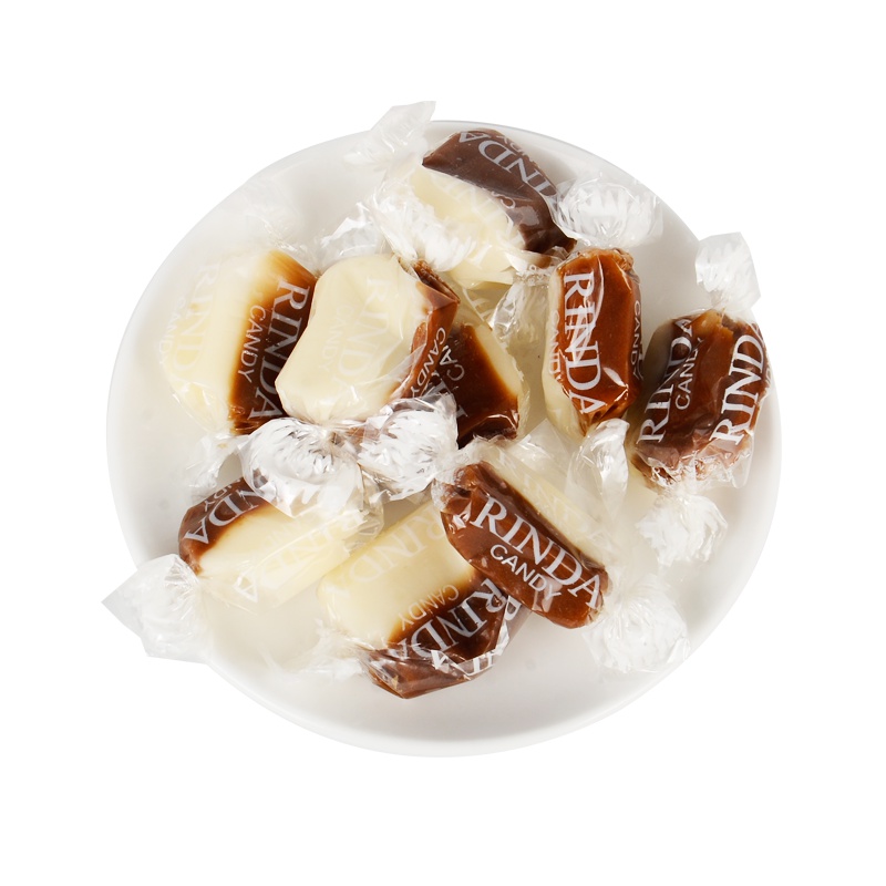 马来西亚原装进口 RINDA牌 咖啡味双色糖 120g/罐 糖果零食 送女生 软糖 休闲零食糖果 酸甜美味
