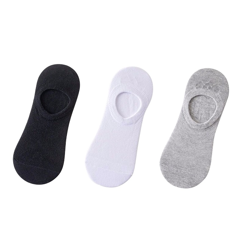 【顺丰配送】【10双】袜子男士短袜防脱运动船袜男袜子棉袜吸汗透气隐形袜 黑白灰圆口隐形袜10双