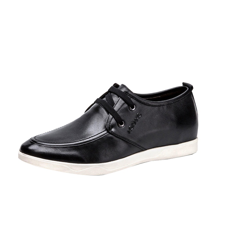 奥康内增高男鞋休闲皮鞋真皮英伦休闲鞋隐形增高板鞋子