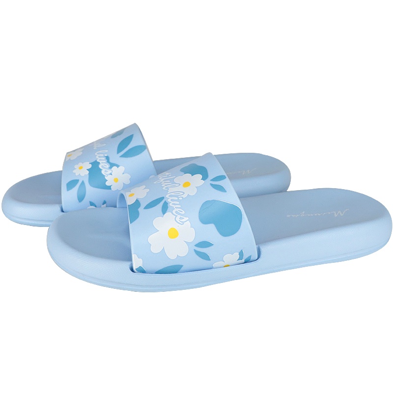 美人桥拖鞋女夏外穿时尚新品防滑软底居家浴室女士一字拖菊花