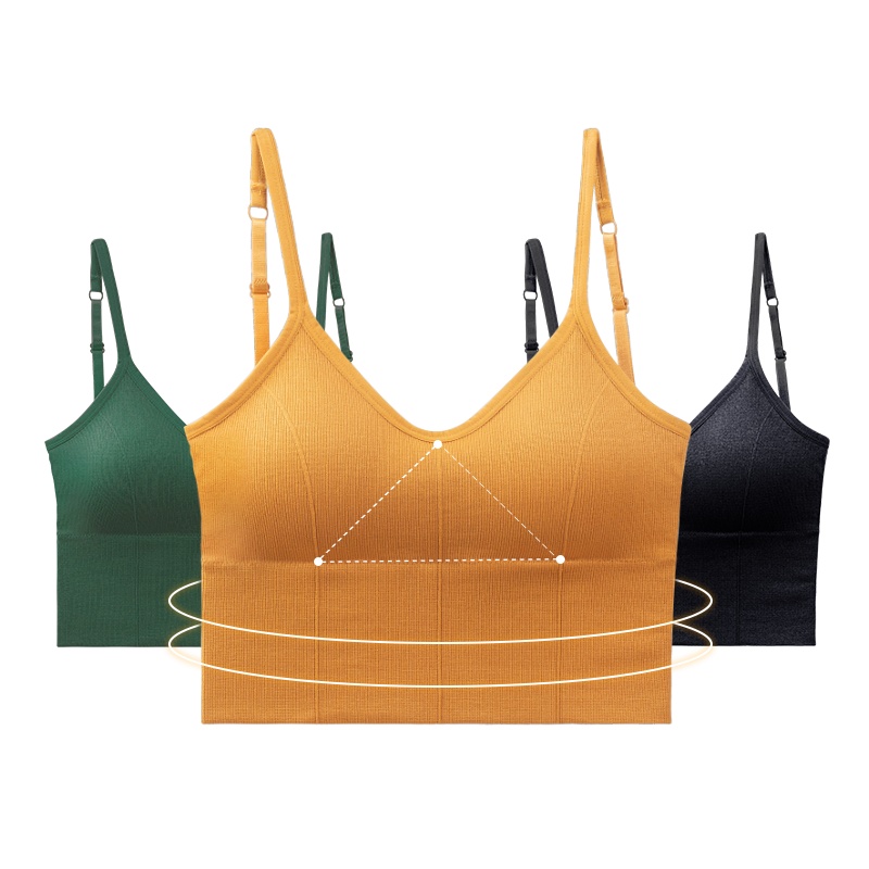 蓓乐妃美背吊带背心一体文胸女卡卡网红大u型无钢圈裹胸胸垫防走光外穿打底内搭聚拢抹胸薄款防滑全罩杯无痕文胸正版