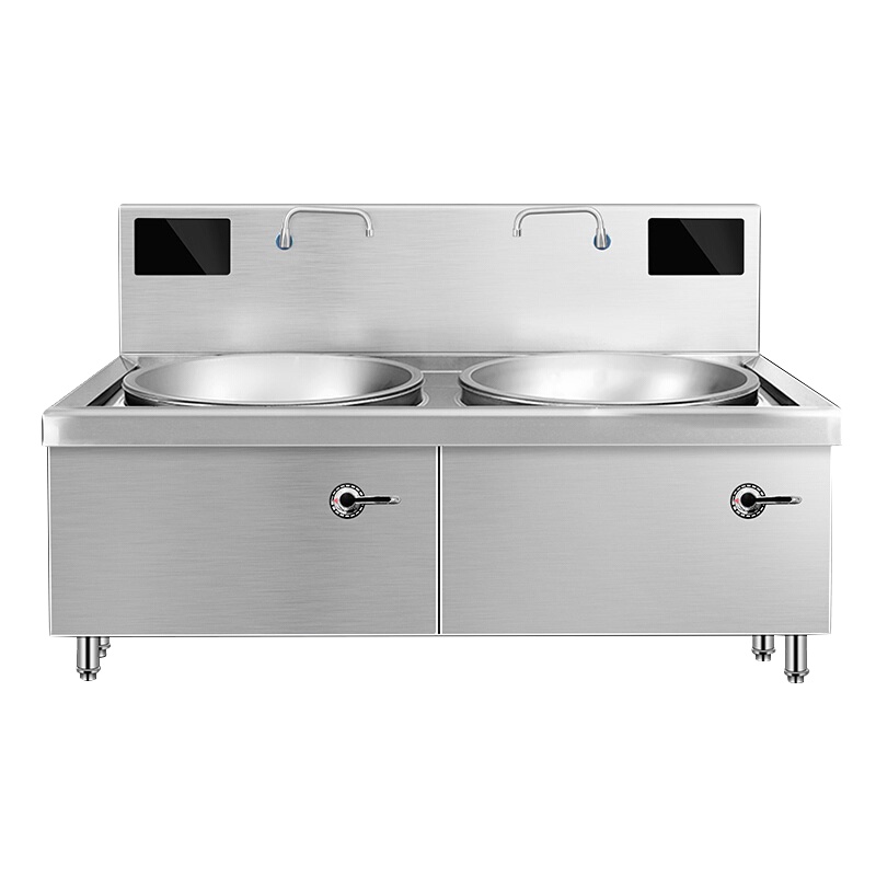 乐创(lecon)工程款双头大炒灶饭堂食堂多功能炒炉 RM-SDC30C-10