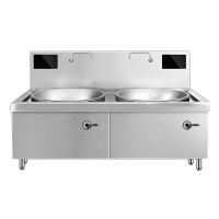 乐创(lecon)工程款双头大炒灶饭堂食堂多功能炒炉 RM-SDC30C-10