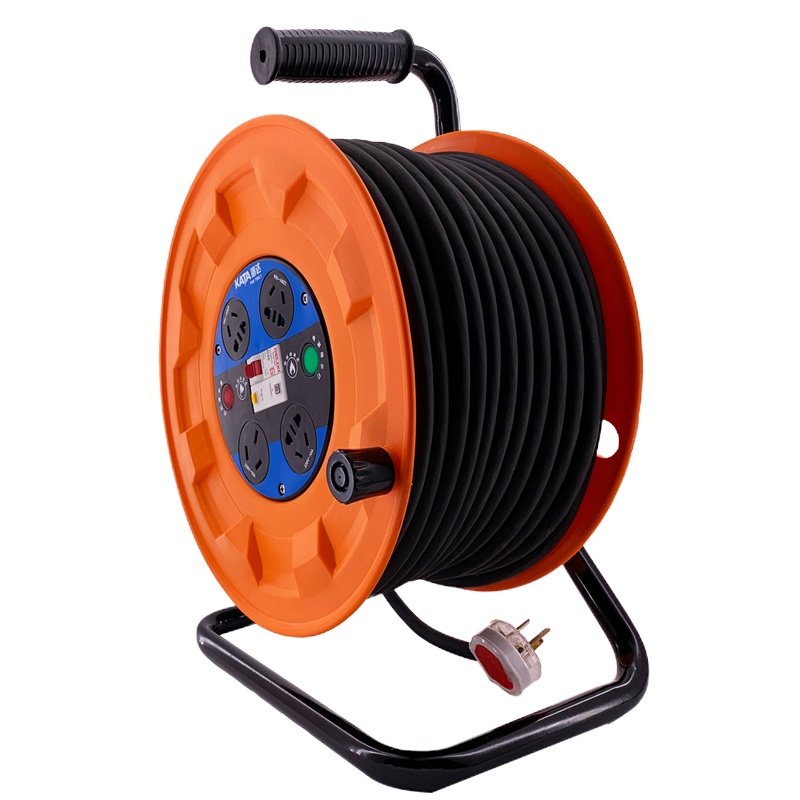 奥立线科 4位30米电源卷盘线轴过热保护线缆盘 KT82207 单只装