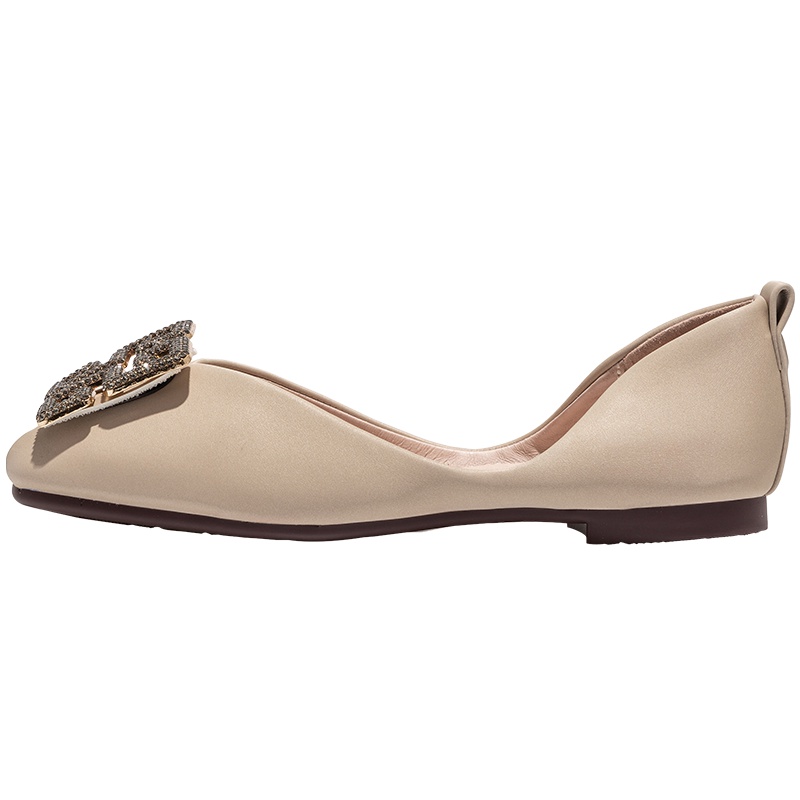 马克华菲2019秋款平底女鞋单鞋女士单鞋平底鞋粗跟单鞋瓢鞋女休闲鞋软底舒适女鞋