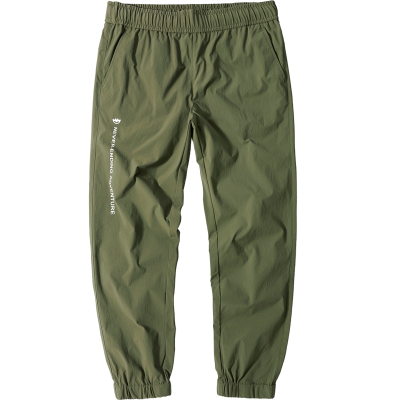 黑鲸字母印花休闲裤2019春季束脚裤子男女同款CKCAJ19041A