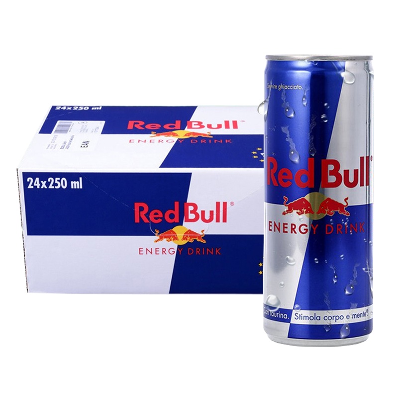 奥地利原装进口 红牛(Red Bull)含气维生素功能饮料 250ml*24罐 整箱