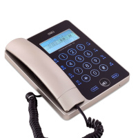 得力 778 触摸屏电话机家用办公时尚创意座机商用固定电话机 太空银