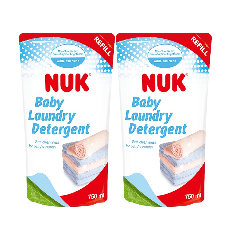 NUK婴儿洗衣液袋装750ml*2补充装 清香型
