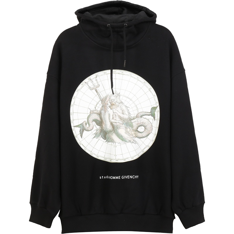 GIVENCHY 纪梵希 男士 棉质宽松版连帽卫衣运动衫 BMJ07S305B