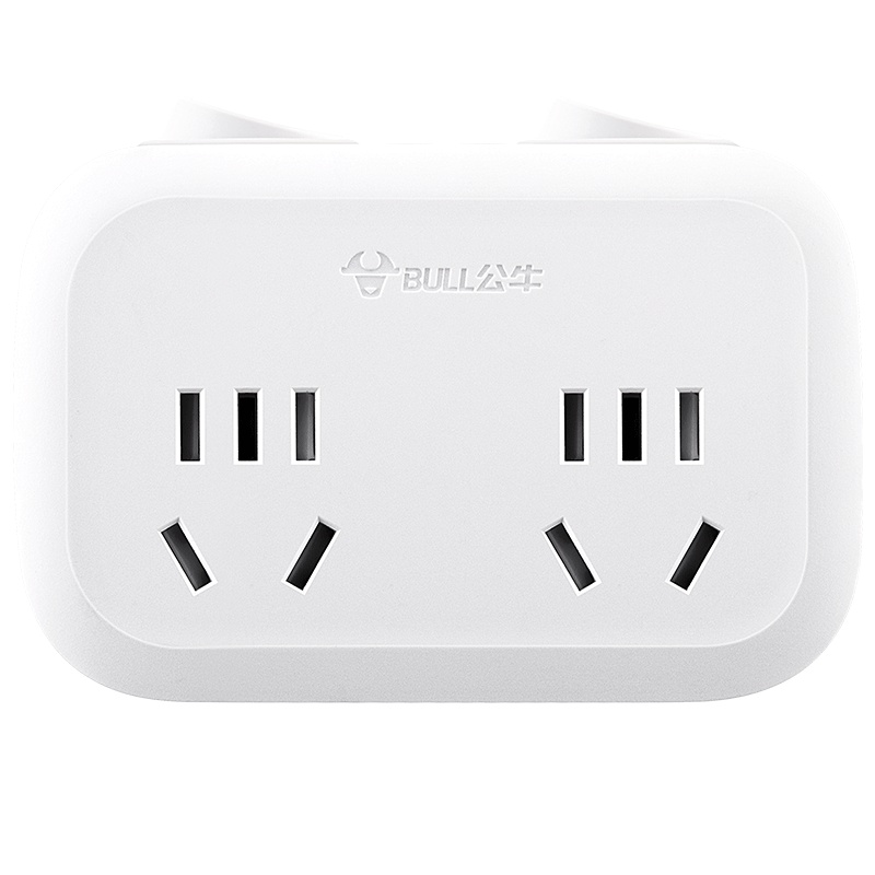 公牛(BULL)插座 GN-9323 一转二插座/转换插头/电源转换器 2位分控无线转换插座